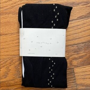 Anthropologie Black Hosiery Socks with Dotted Detail, S/M